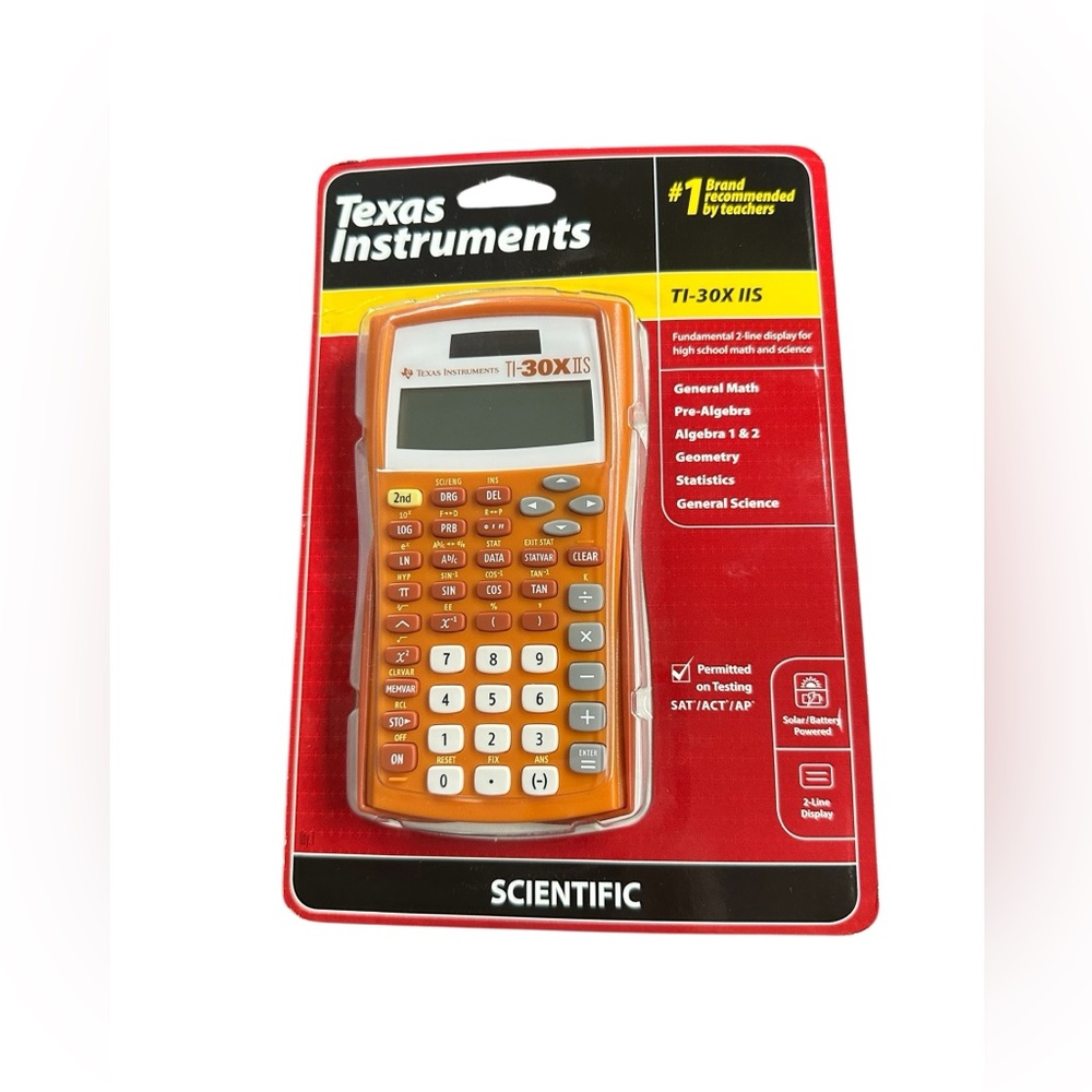 NIP Texas Instruments‎ TI-30X IIS Scientific Calculator Orange Math Algebra